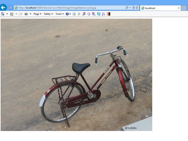 test server from IE browser